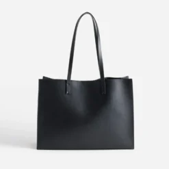 Sac cabas noir détail ceinture