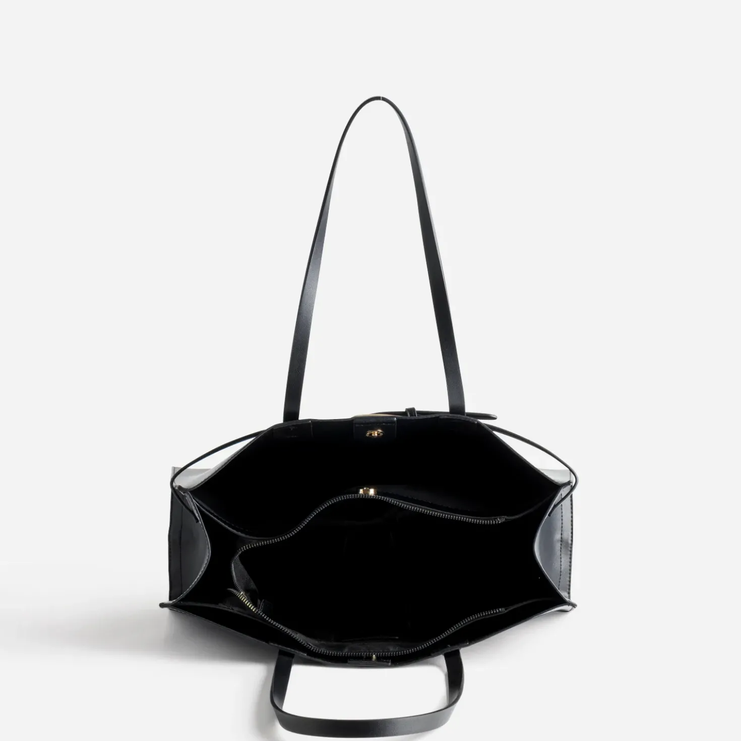 Sac cabas noir détail ceinture