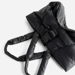 Sac cabas TEXTO noir nylon matelassé