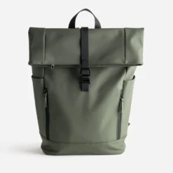 Sac à dos kaki mat toucher gomme