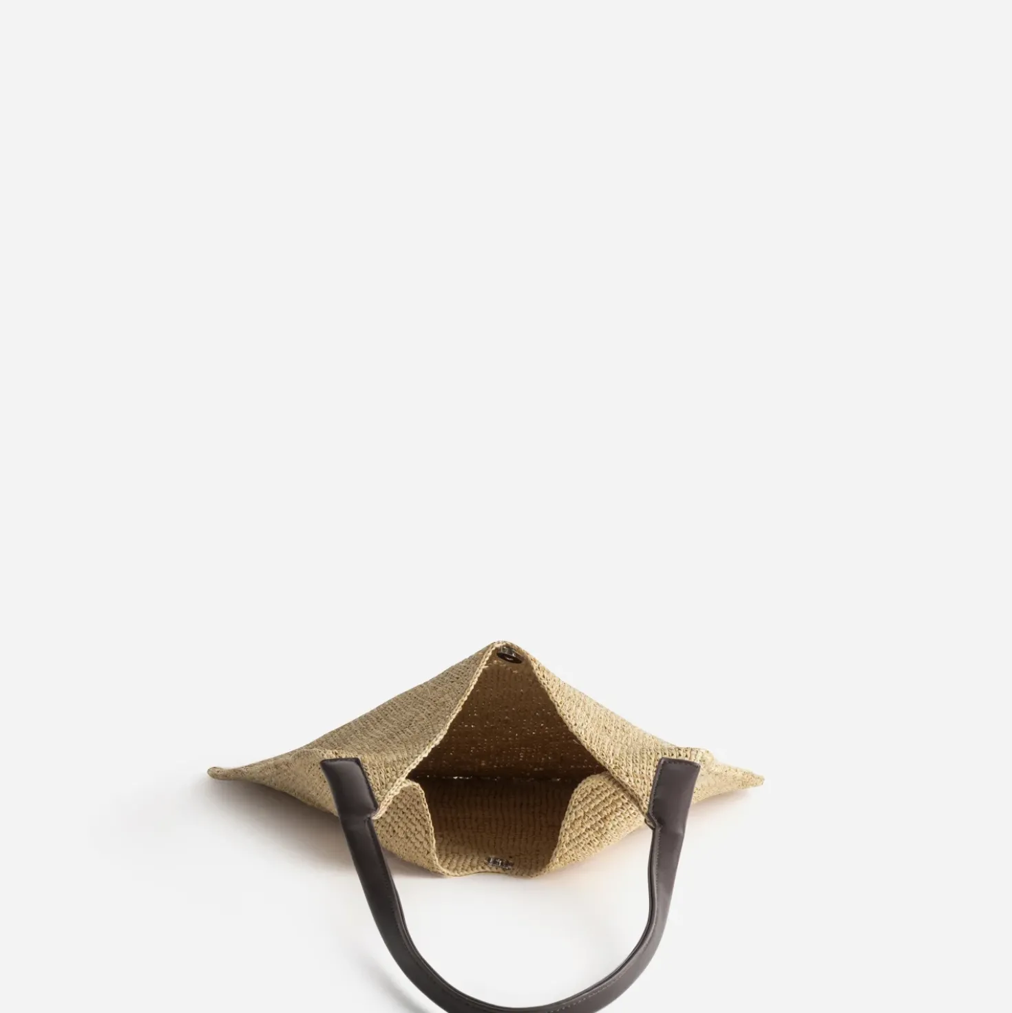 Sac Hobo beige paille tressée