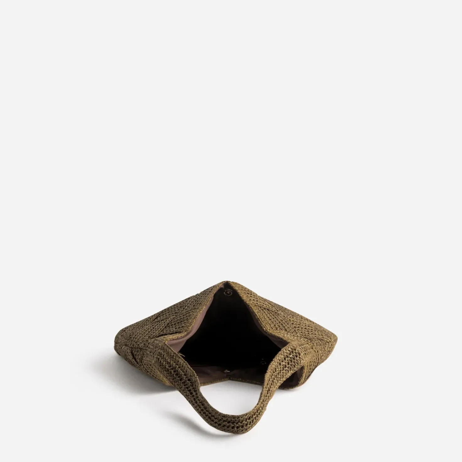 Sac hobo kaki tressé