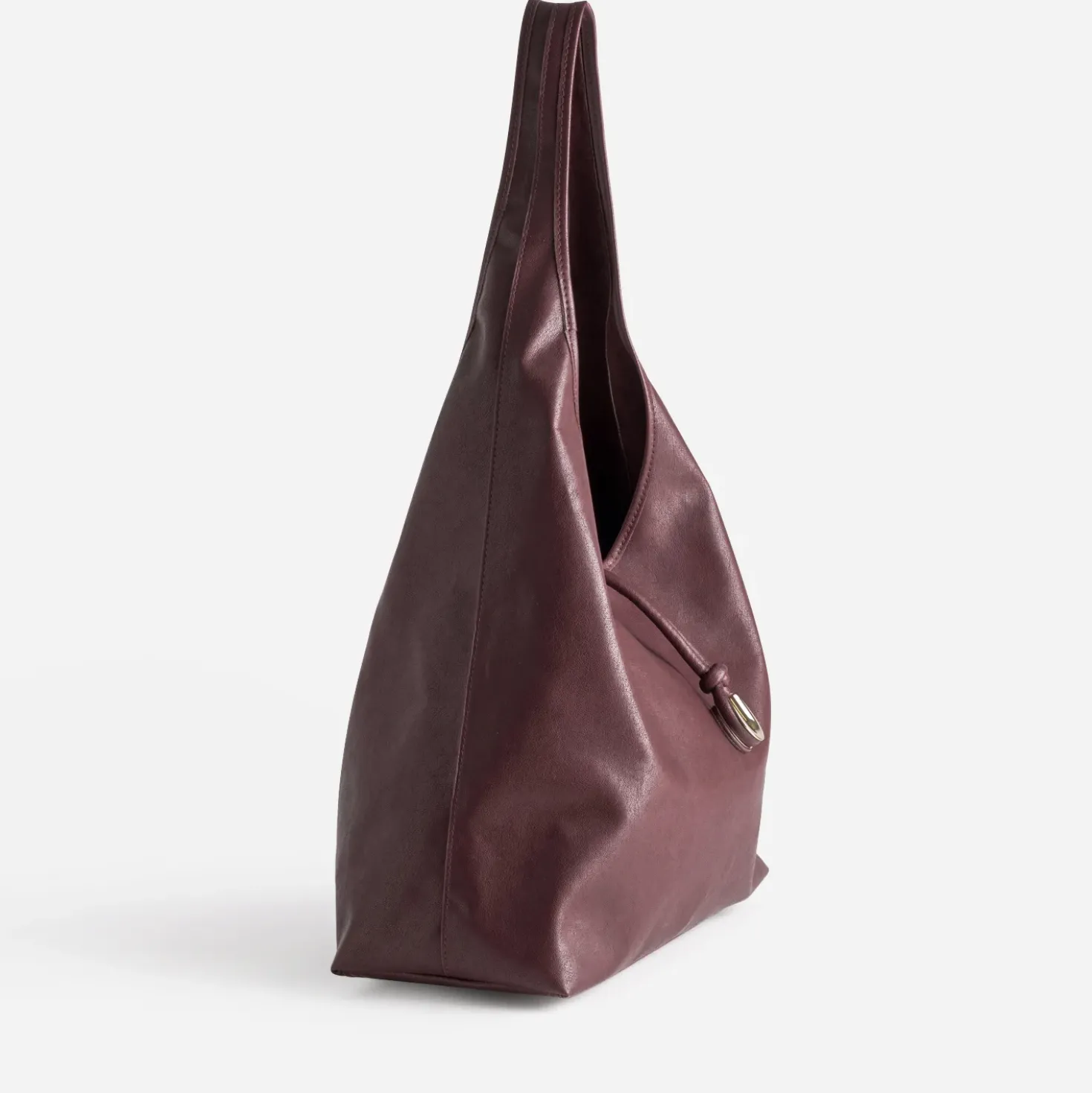 Sac Hobo rouge foncé souple