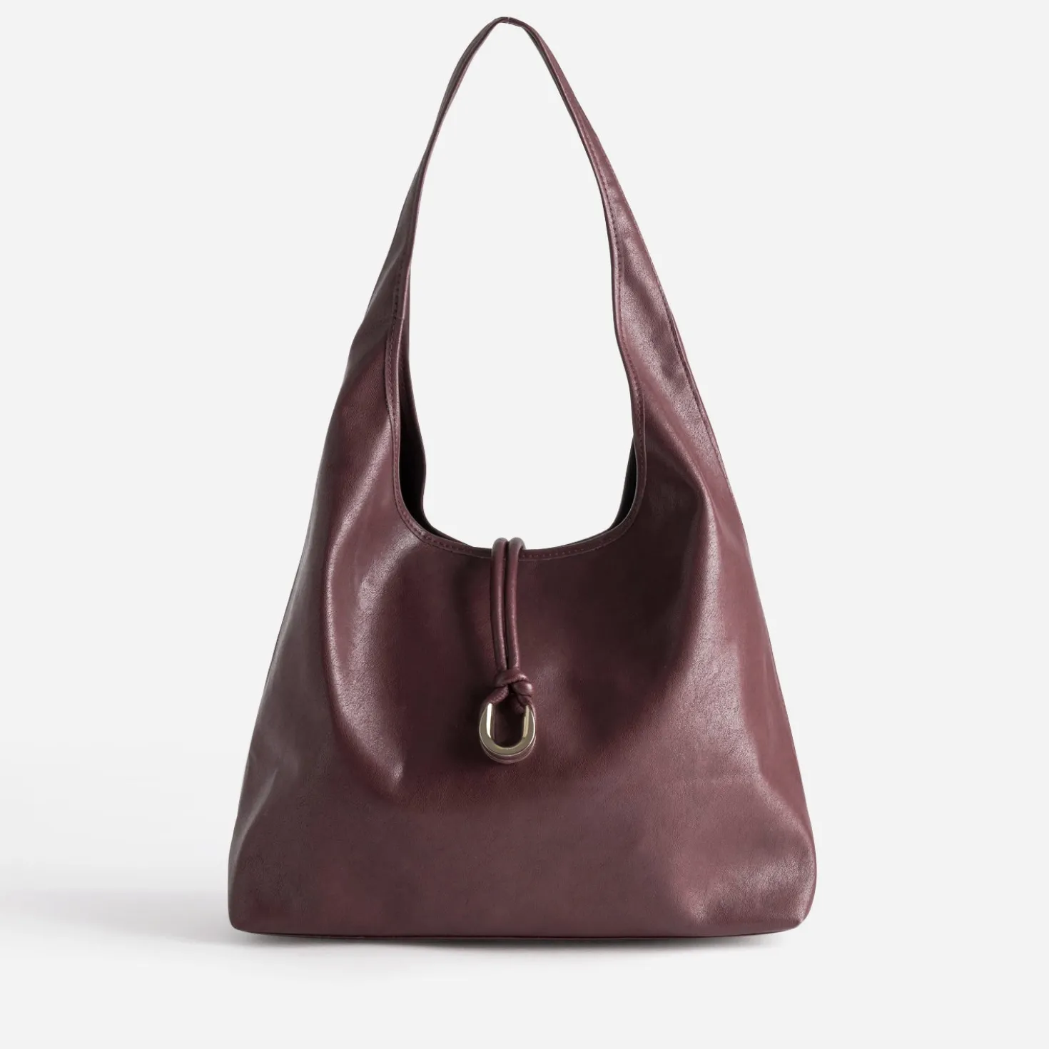 Sac Hobo rouge foncé souple