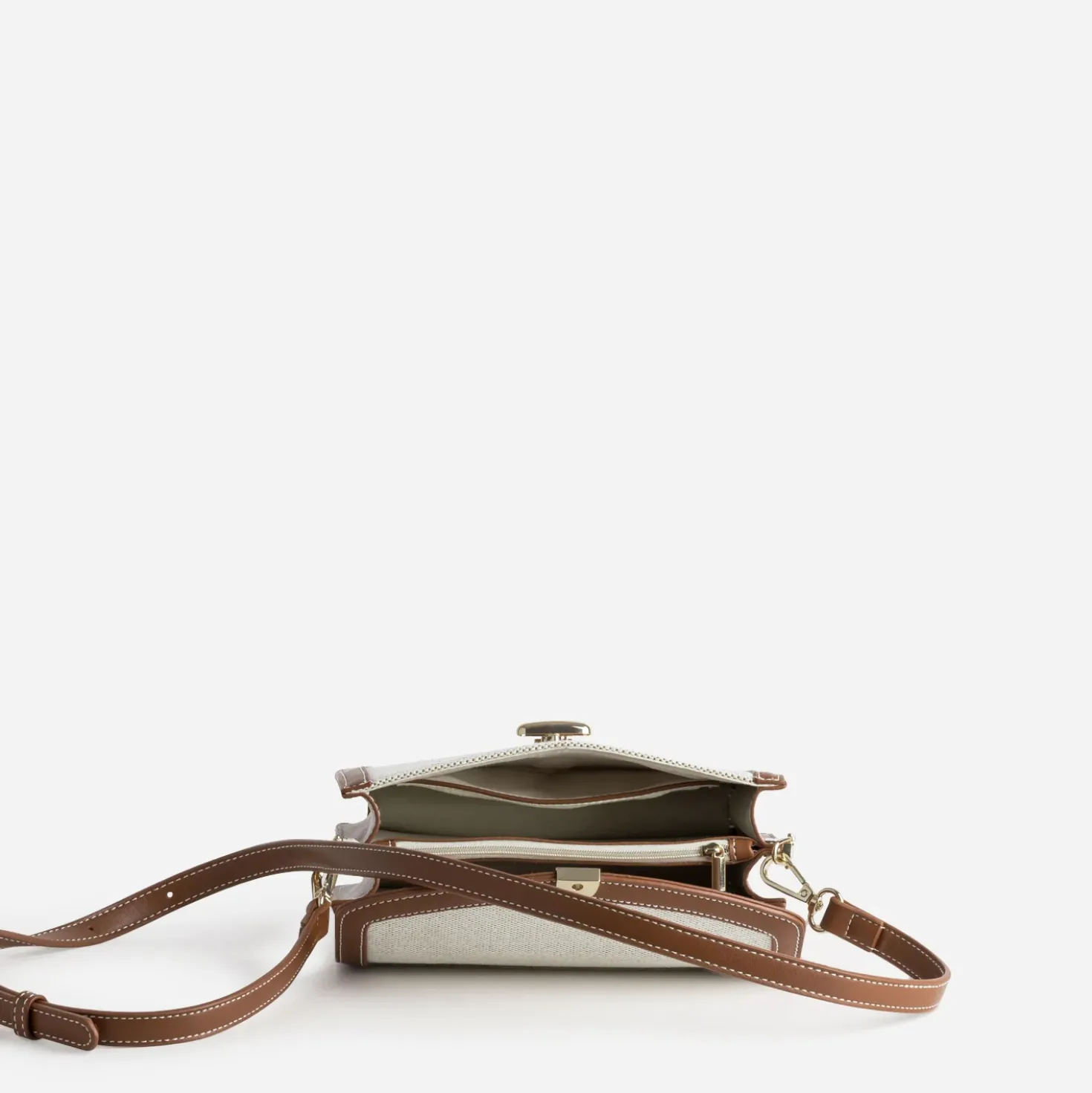 Sac à main beige et camel