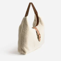 Sac à main beige sherpa
