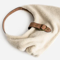 Sac à main beige sherpa