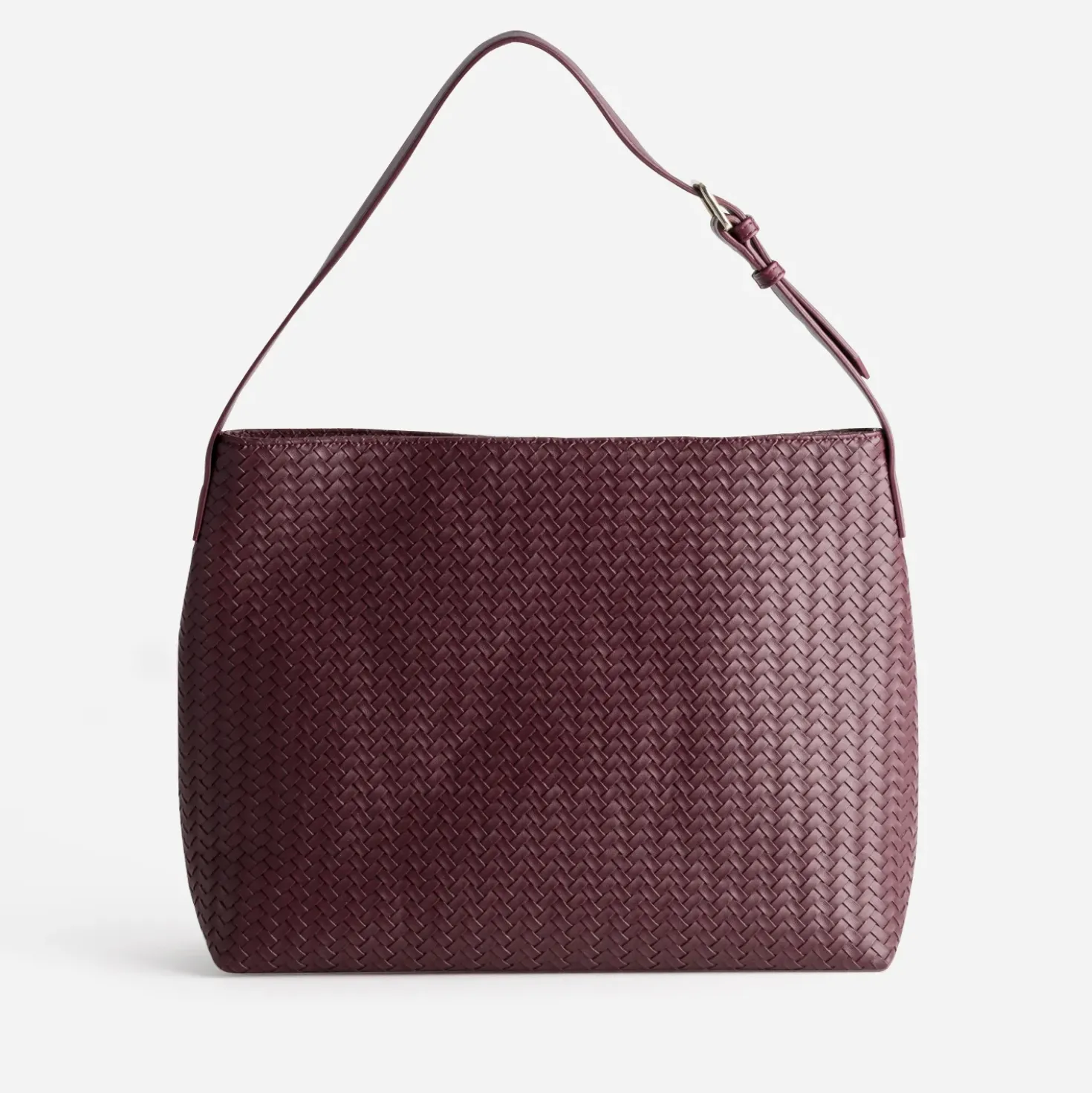 Sac à main bordeaux effet tressé