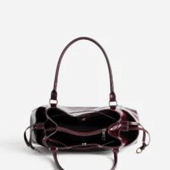 Sac à main bordeaux multipoches