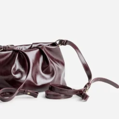 Sac à main bordeaux souple