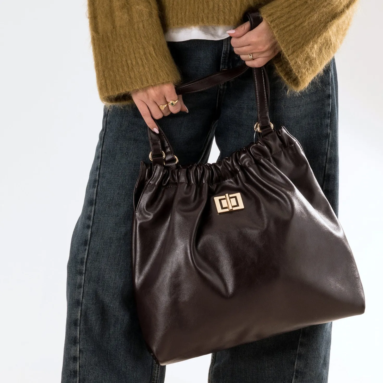 Sac à main bordeaux souple