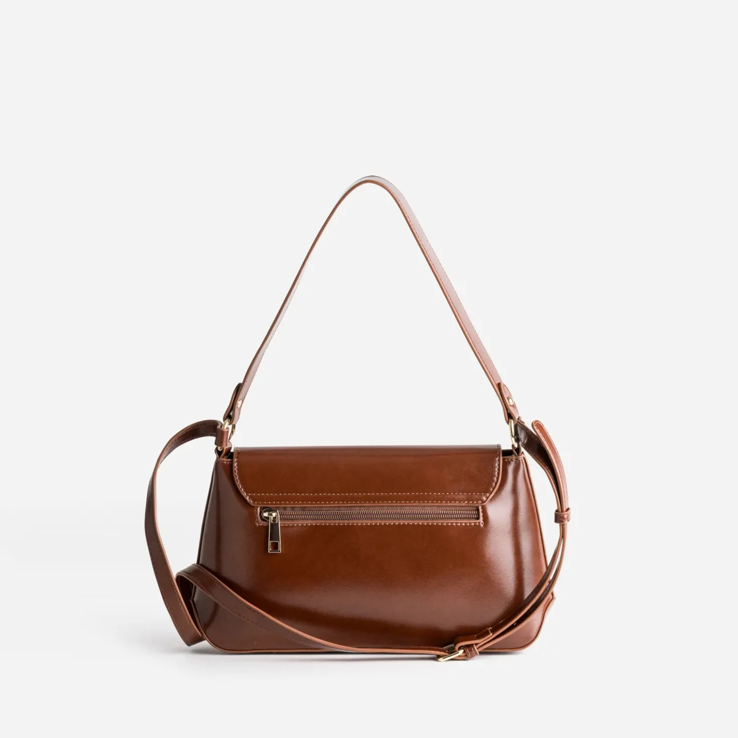Sac à main cognac décor anneau