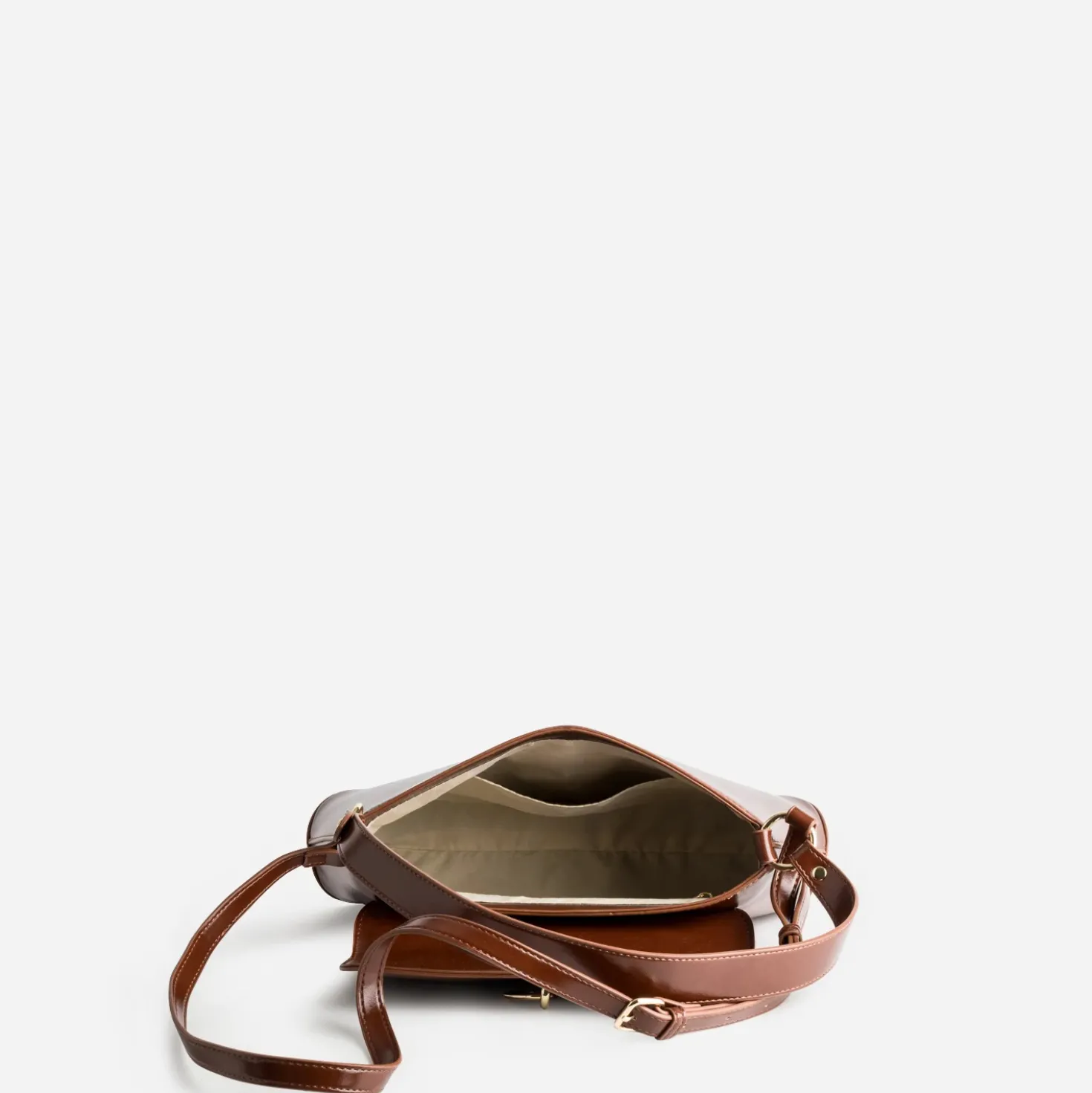 Sac à main cognac décor anneau