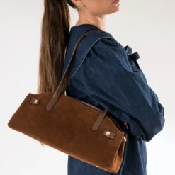 Sac à main cognac suédé