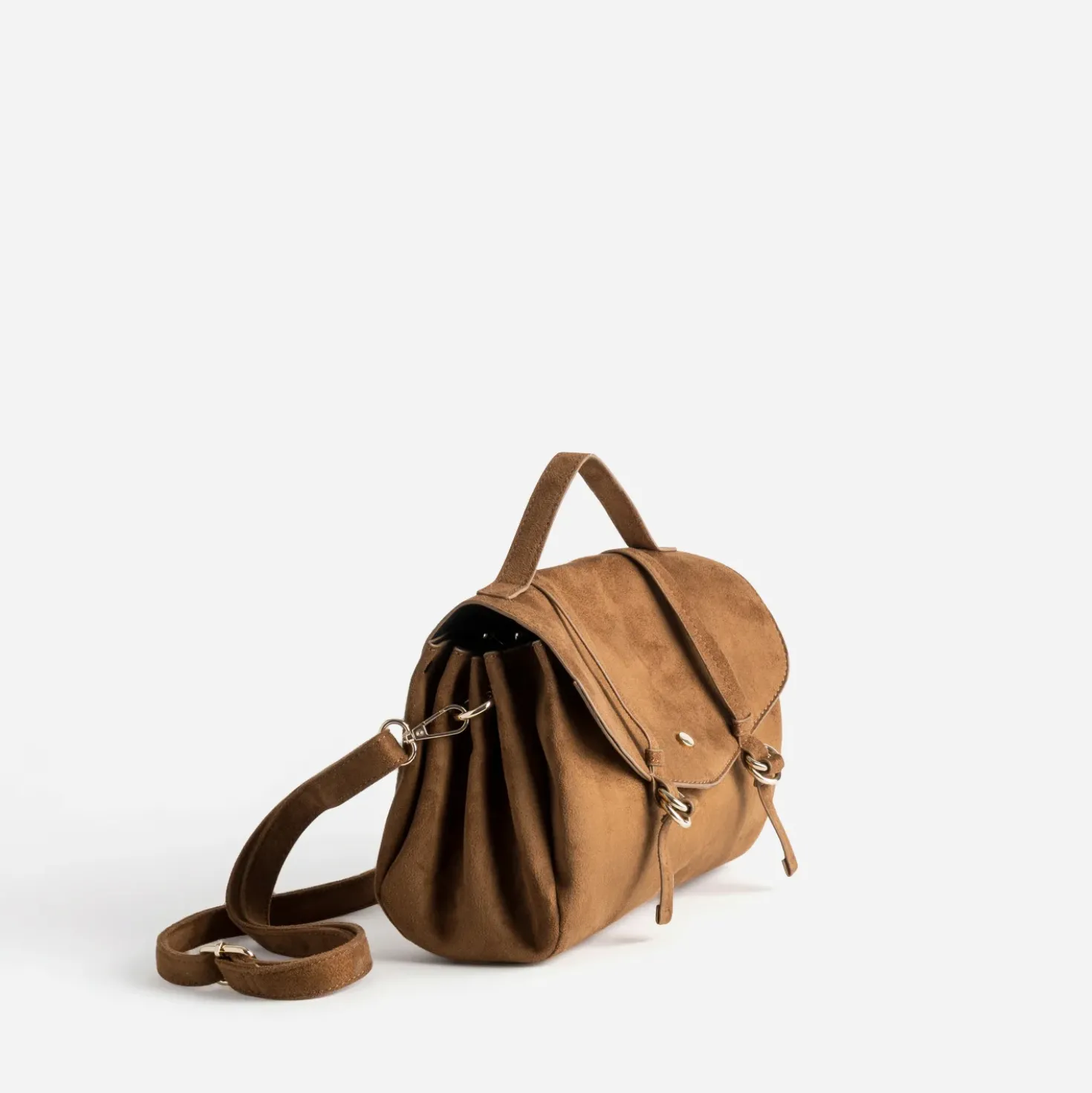 Sac à main cognac suédé