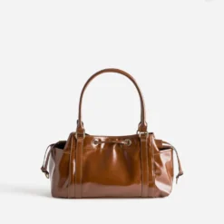 Sac à main cognac volume modulable