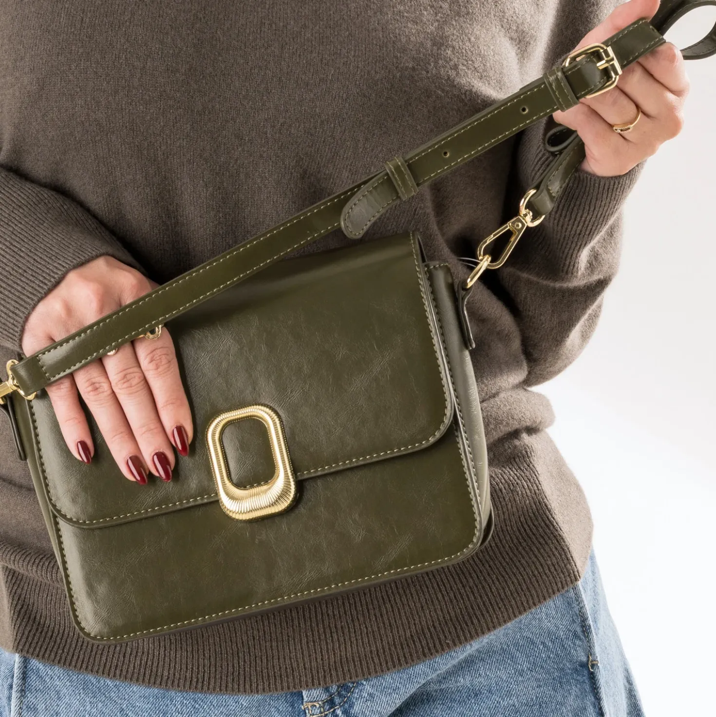 Sac à main kaki