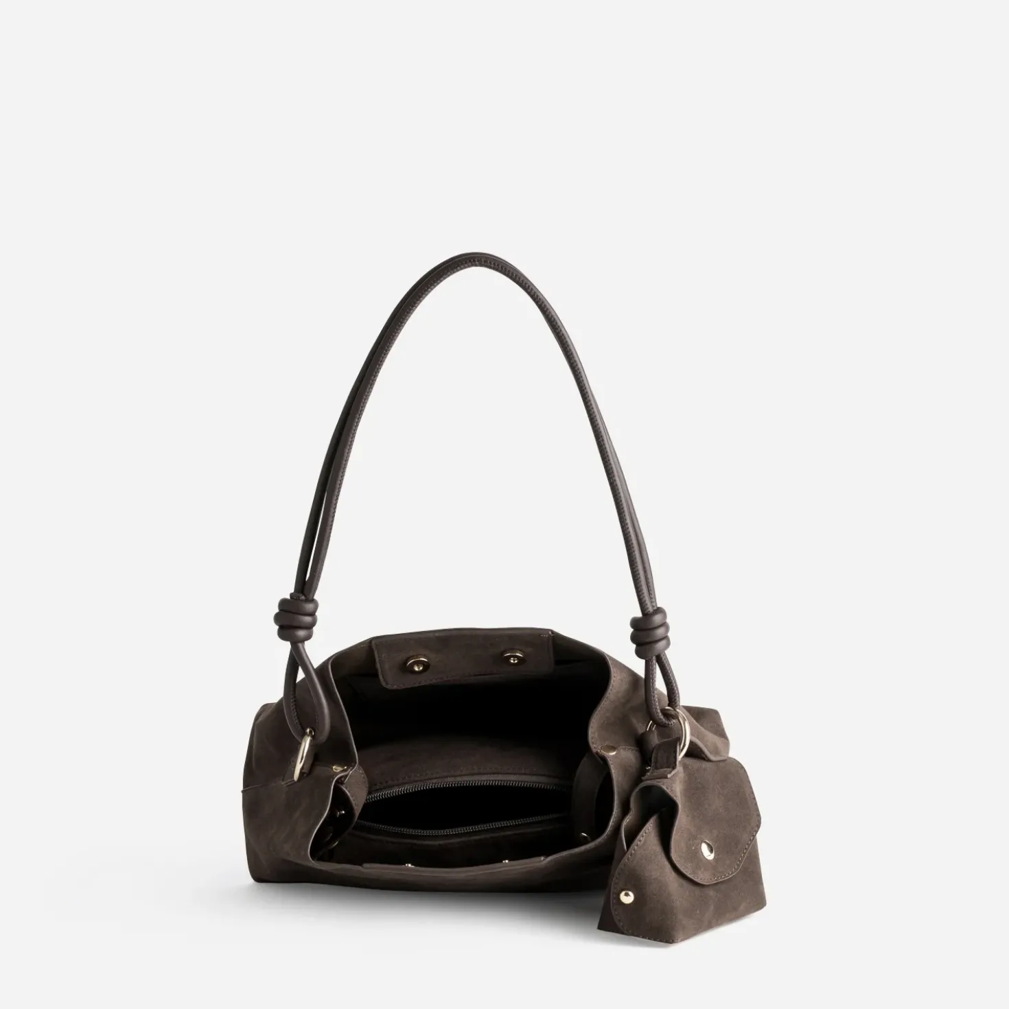 Sac à main marron avec porte-monnaie