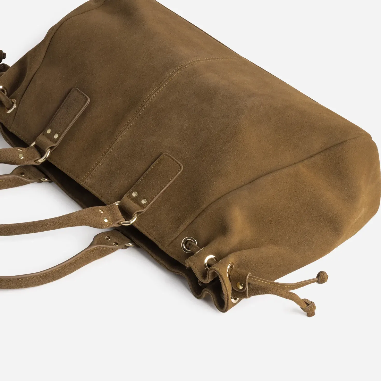 Sac à main marron cuir velours
