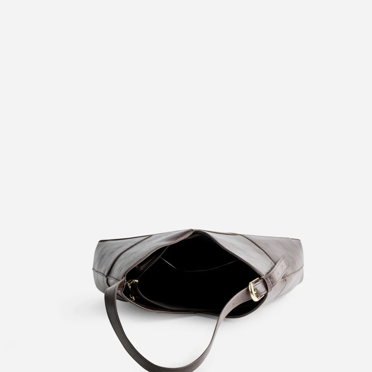 Sac à main marron effet patchwork