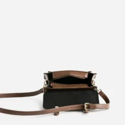 Sac à main marron esprit cartable