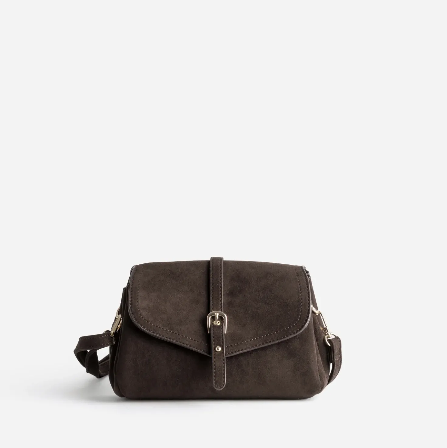 Sac à main marron foncé suédé