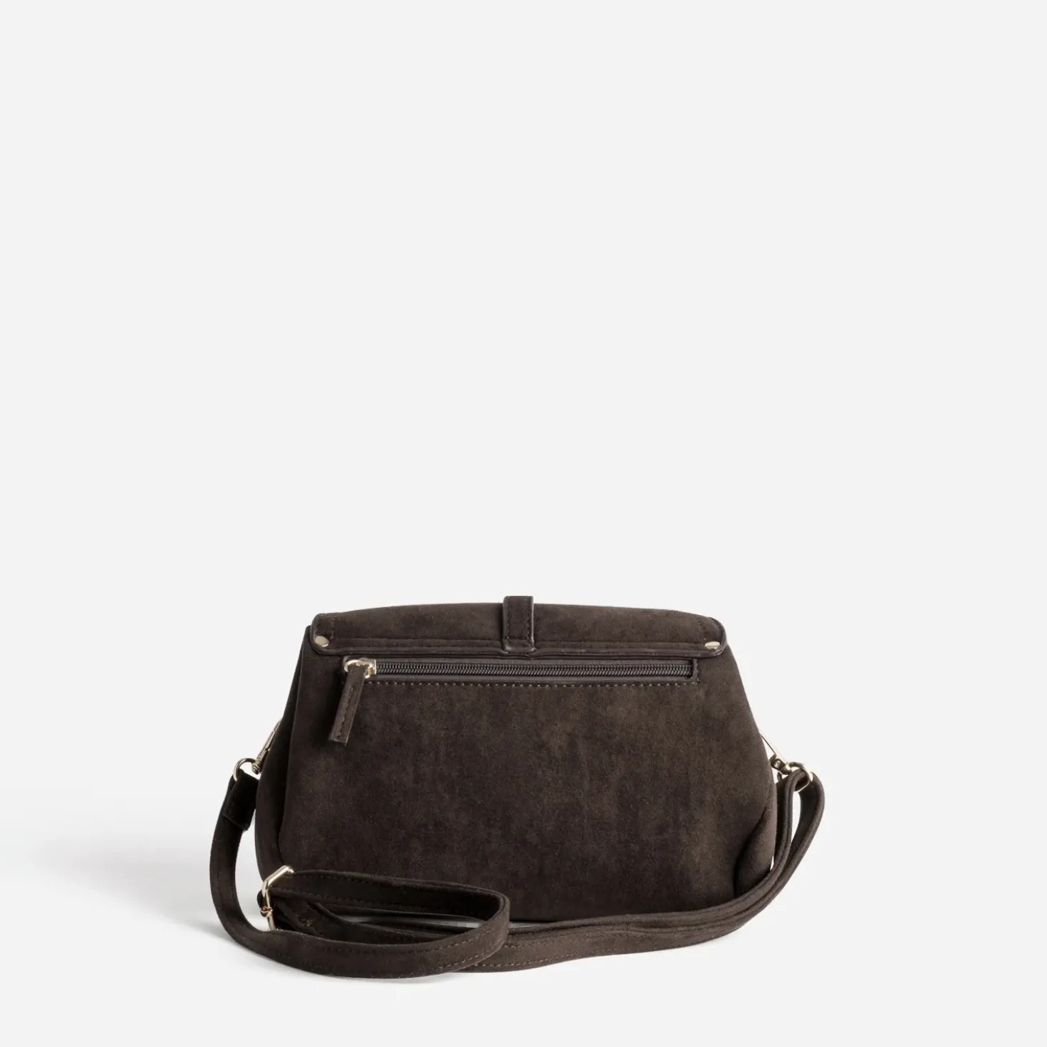 Sac à main marron foncé suédé
