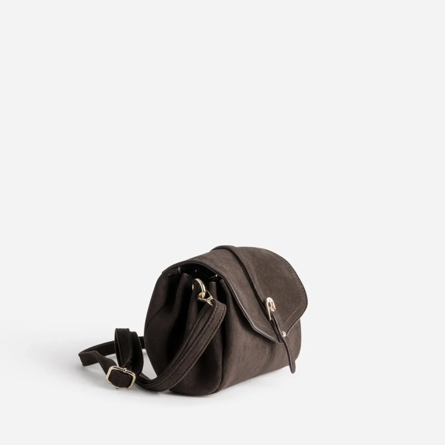 Sac à main marron foncé suédé