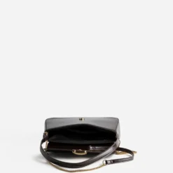 Sac à main marron glacé détail doré