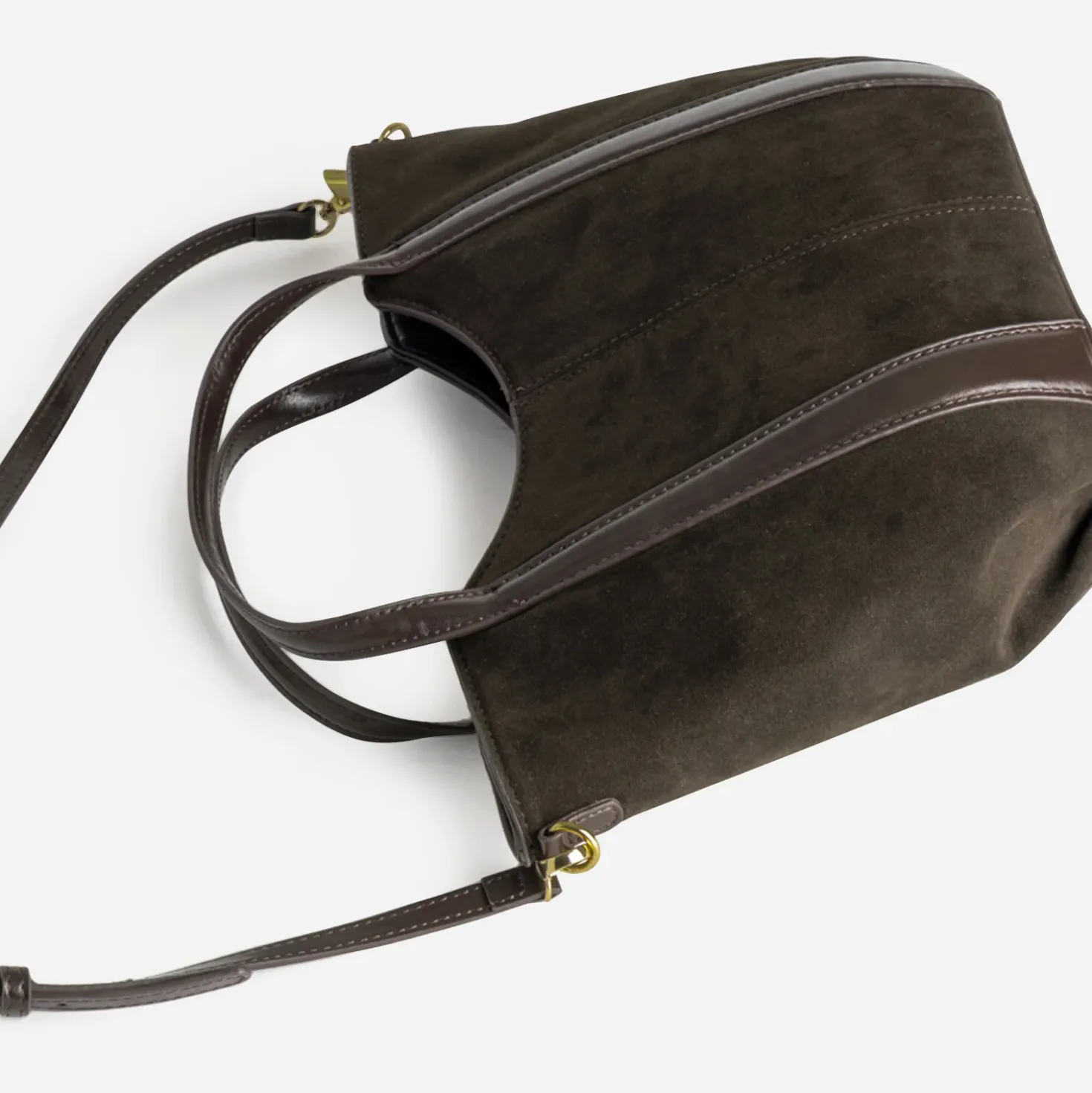 Sac à main marron suédé