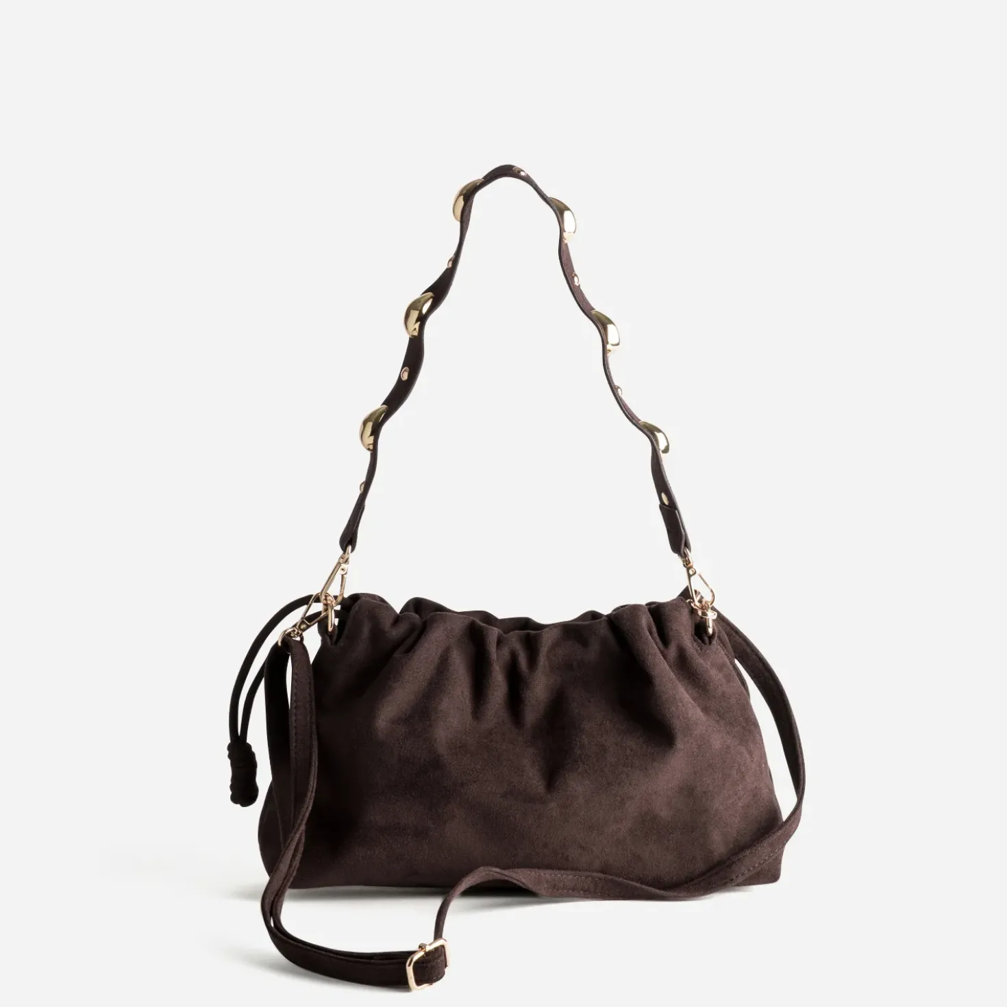 Sac à main marron suédé