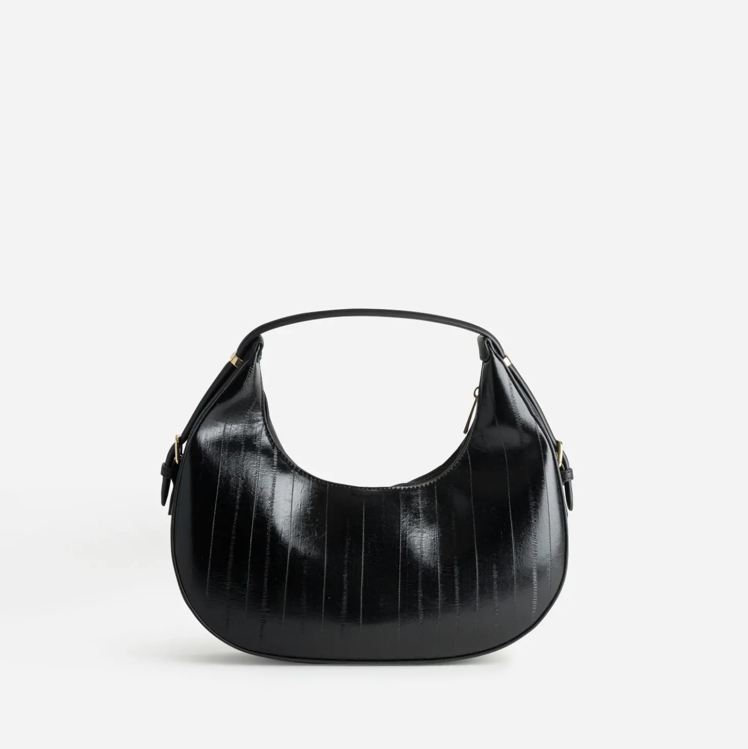 Sac à main noir forme hobo