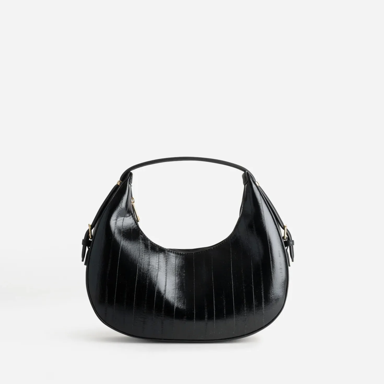 Sac à main noir forme hobo