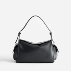 Sac à main noir poches cloutées