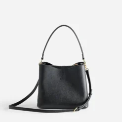 Sac à main noir trois compartiments