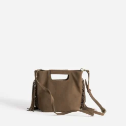 Sac à main petit format en cuir marron