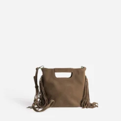 Sac à main petit format en cuir marron