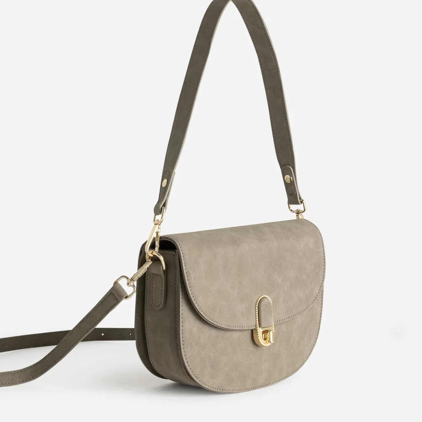 Sac à main taupe deux bandoulières amovibles