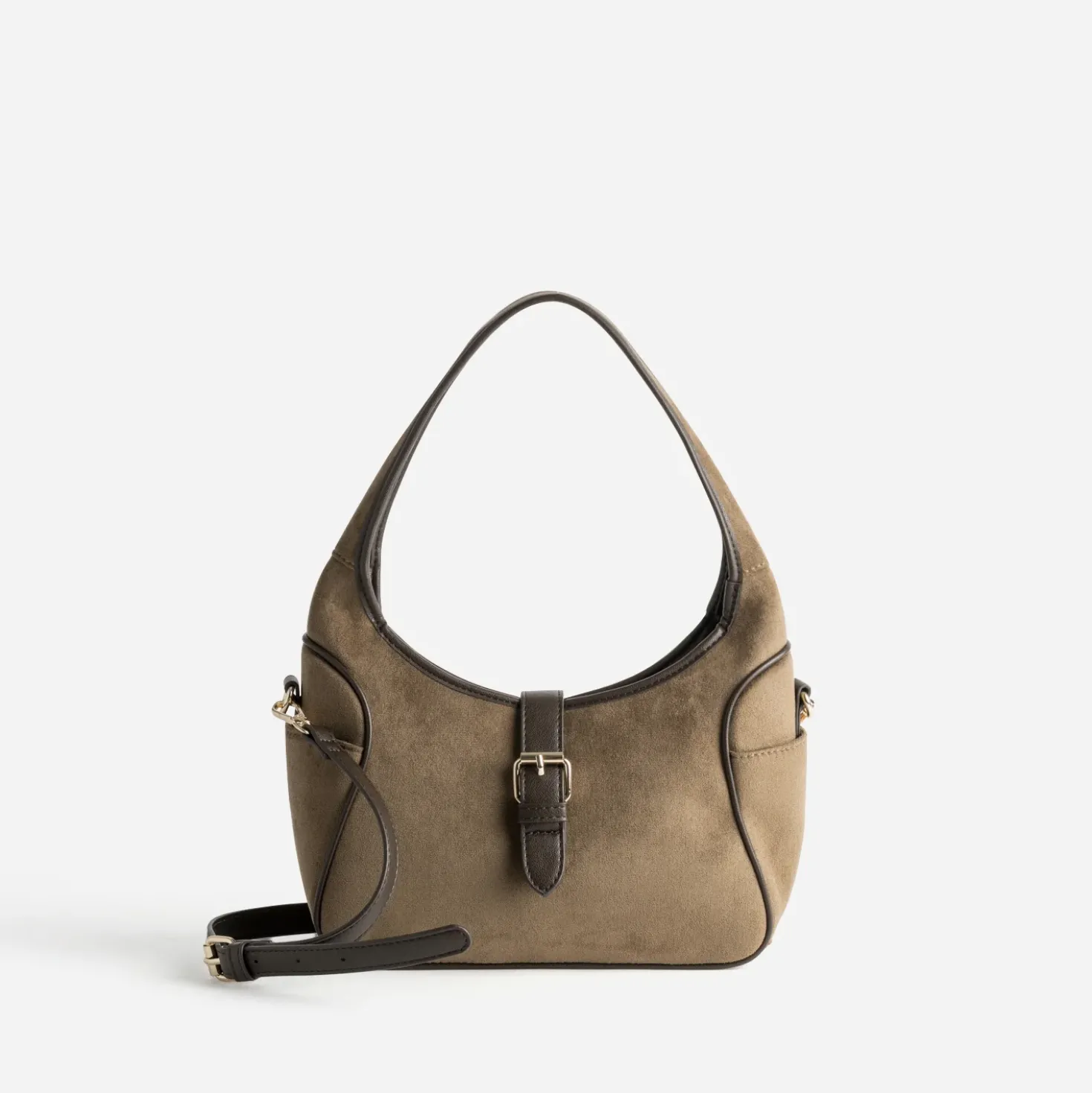 Sac à main taupe suédé