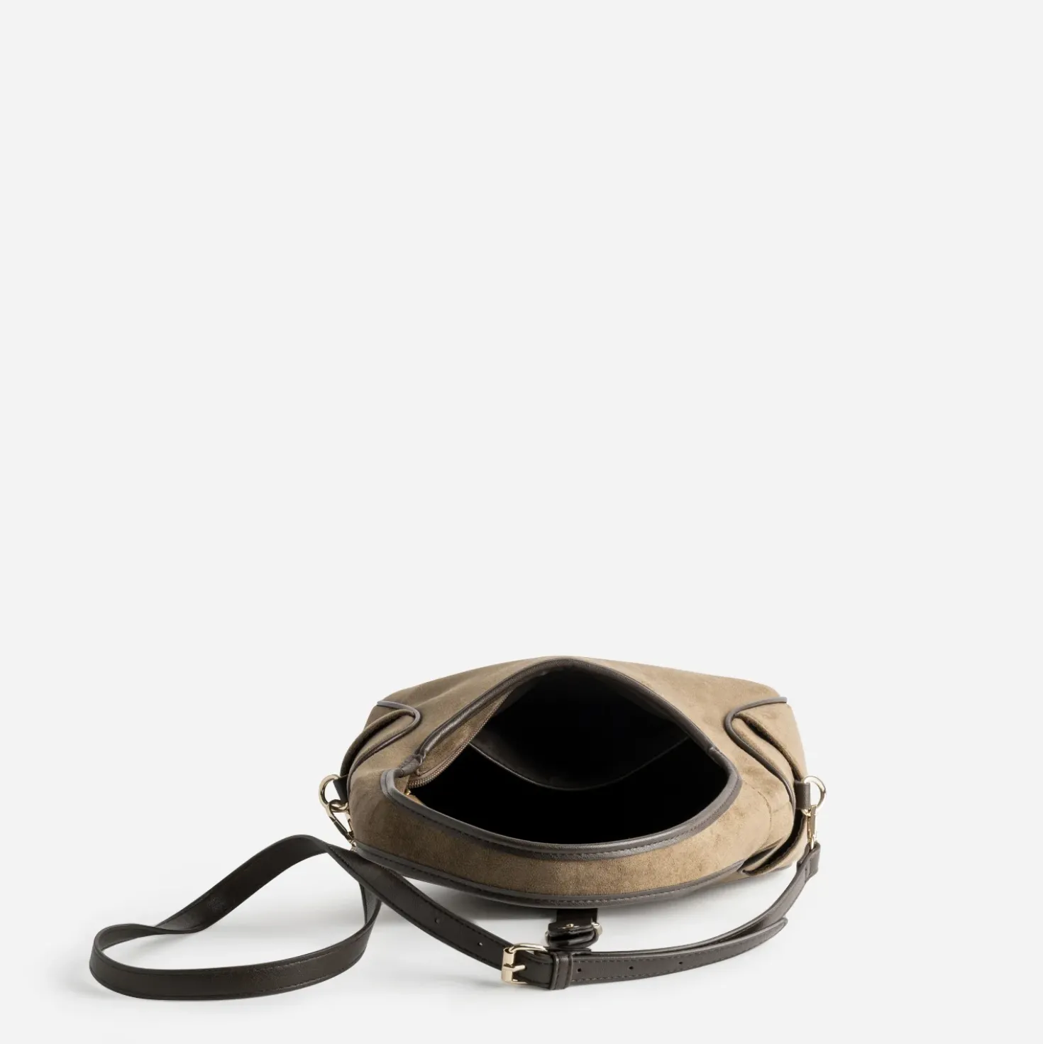 Sac à main taupe suédé