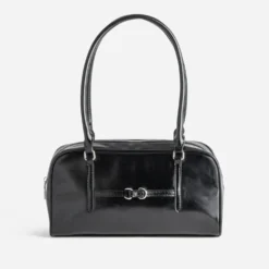 Sac à main TEXTO noir glacé