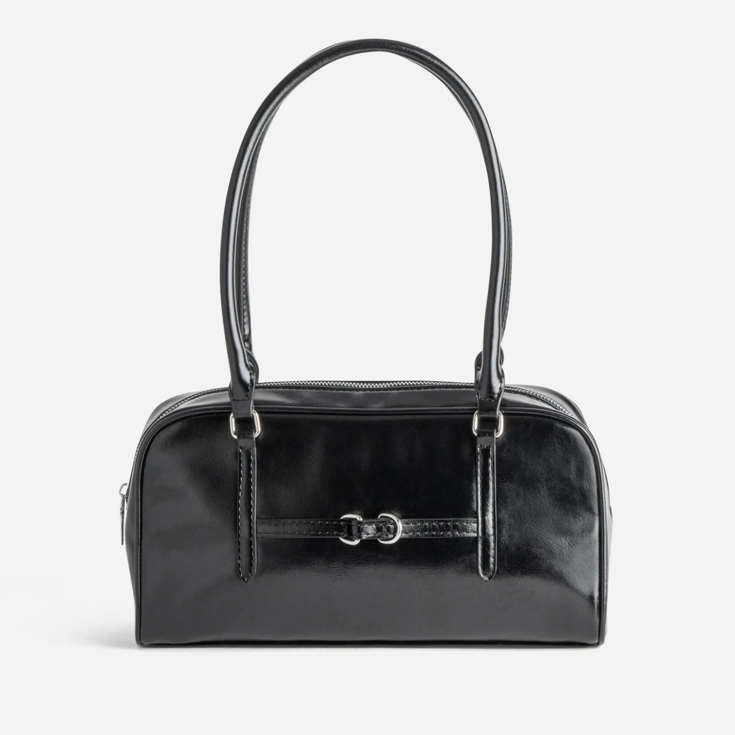 Sac à main TEXTO noir glacé