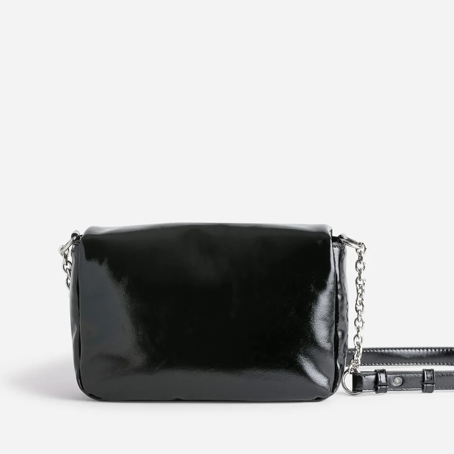 Sac à main TEXTO noir glacé décor mors
