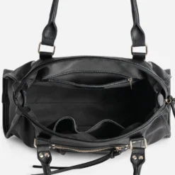 Sac à main TEXTO noir souple