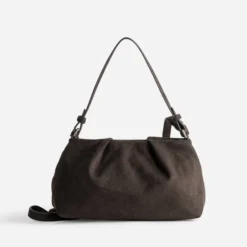 Sac marron suédé deux bandoulières