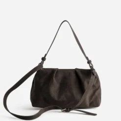 Sac marron suédé deux bandoulières
