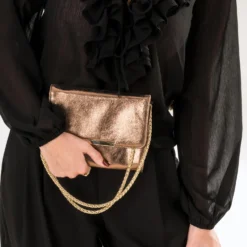 Sac pochette bronze