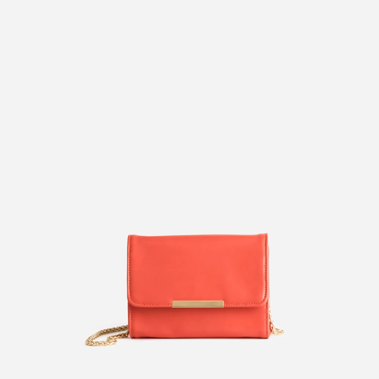 Sac pochette rouge orangé