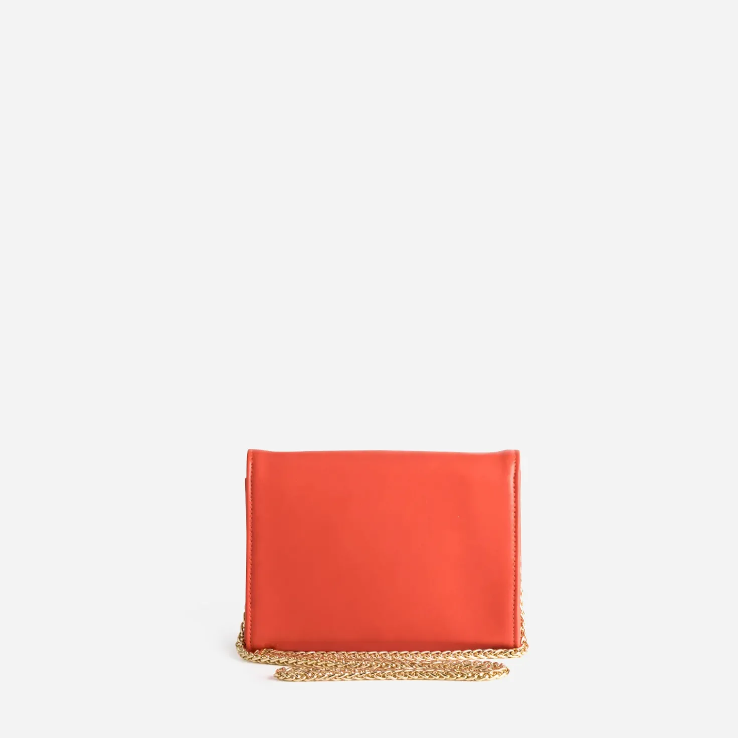 Sac pochette rouge orangé