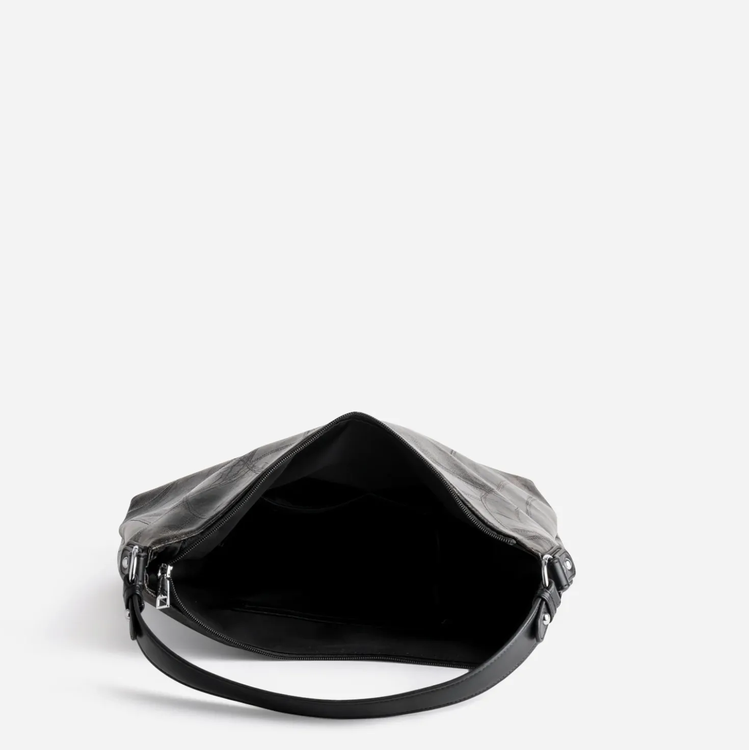 Sac TEXTO noir effet patchwork